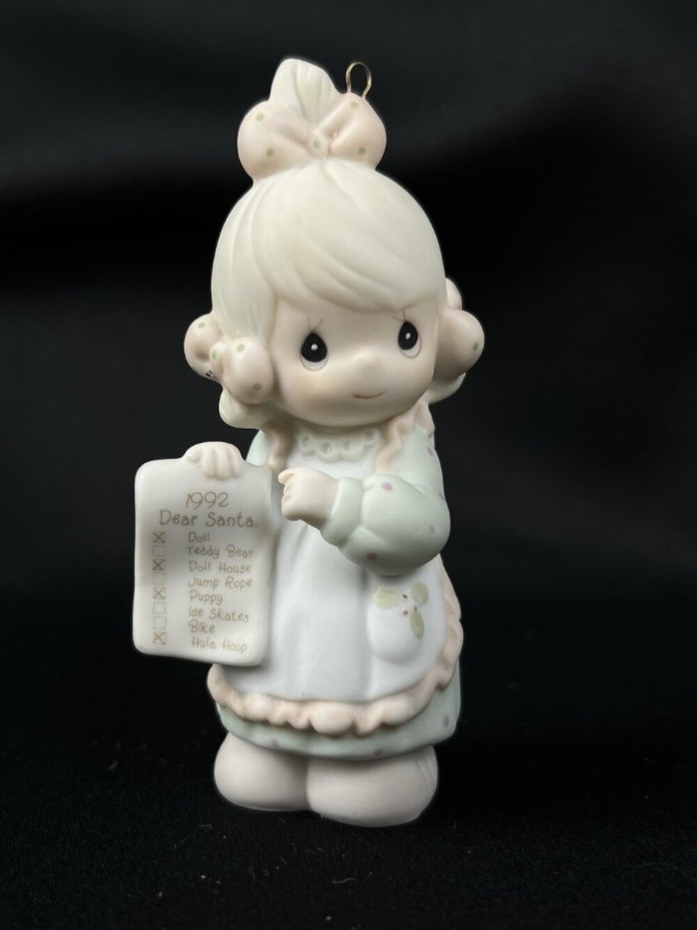 Vtg Precious Moments Christmas Ornament "But The Greatest of These is Love" 1992